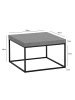 FineBuy Couchtisch in Grau / MDF / 60x60x38