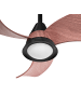 Beliani 2-tlg Deckenventilator mit Licht HAINES in Schwarz/Braun