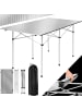 tectake Aluminium Campingtisch  140 x 70 x 70 cm, grau