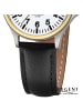 Regent Armbanduhr-Analog schwarz mittel (ca. 32mm) Regent Lederarmband
