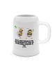 Mr. & Mrs. Panda Bierkrug Hummeln Kleeblatt mit Spruch in Weiß