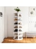 ABRIHOME 7 stufiges Schuhregal mit 360° Drehfunktion in Weiß, 60 × 60 × 161cm