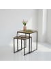 relaxdays Beistelltisch 2er Set in Holzoptik/ Schwarz