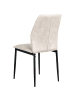 Beliani 4er-Set Esszimmerstuhl ROCHEPORT in Beige/Schwarz