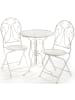 kobolo 3tlg. Set Garten-Sitz-Set GARDENWHITE2 in Weiß