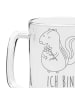 Mr. & Mrs. Panda Gravur Bierkrug Stinktier Blume mit Spruch in Transparent