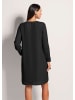 MADELEINE Elegantes, gerades Langarmkleid in schwarz