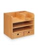 relaxdays Schreibtisch-Organizer in Natur - (B)33 x (H)26,5 x (T)24 cm