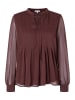 More & More leichte, feminine Chiffonbluse in raisin brown