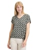 Betty Barclay Printshirt mit V-Ausschnitt in Dark Blue/Green