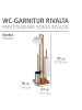 Wenko Stand WC-Garnitur Mod. Rivalta Bambus, Stand WC-Garnitur Rivalta Bambus in Natur