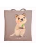 Mr. & Mrs. Panda Tragetasche Quokka Happy ohne Spruch in Braun Pastell