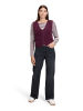 BETTY & CO Strick-Cardigan mit Knopfleiste in Dark Aubergine