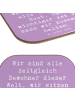 Mr. & Mrs. Panda Untersetzer Glas Spruch Freundlichkeiten verbre... in Lavendeltraum