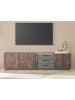 Furn.Design TV-Lowboard Thermo Eiche, grau, XL TV Unterteil mit Soft-Close 200 cm