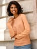 Sieh an! Ajour-Pullover in apricot