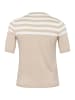 KAFFE curve Strickpullover KClizzy Regular fit in Feather Gray/Chalk Half Stripe