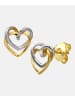 Vanlere Ohrstecker aus 375 Gelbgold mit Zirkonia Herz-Design