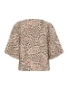 Soaked in Luxury Kurzarm-Bluse SLJalina Gerade Passform in Leopard Print