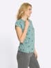 Sieh an! Rundhals-Shirt in salbei-marine-bedruckt