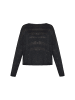 Usha Women Sweater in black multicolor
