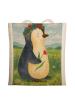 Mr. & Mrs. Panda Tasche Pinguin Blumen Design ohne Spruch in Weiß