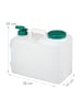 relaxdays Wasserkanister in Weiß/ Grün - 15 Liter