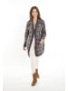 VIRITA Women Strick Cardigan in Anthrazit Mehrfarbig