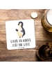 Mr. & Mrs. Panda Bierdeckel Pinguin Marienkäfer mit Spruch in Weiß