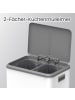 SONGMICS Mülleimer Powe in Wolkenweiß - (B)33.3 x (H)49.5 x (T)41.8 cm - 2 x 15 L