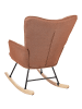 Beliani Schaukelsessel OULU in Braun/Schwarz - (W) 71 x (H) 104 x (L) 83 cm