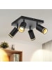ZMH Deckenleuchte in schwarz 4-flammige GU10 Eckig Deckenspots Ohne Leuchtmittel