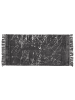 Beliani Kurzflor HANLI in Grau/Weiß - (W) 80 x (H) 0.3 x (L) 150 cm