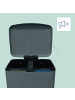 relaxdays Mülleimer in Grau - 2x 20 Liter