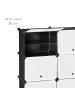 relaxdays Schuhschrank in Schwarz/ Weiß - (B)125 x (H)125 x (T)32 cm