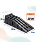 relaxdays 2 x Auffahrrampe in Schwarz - (B)33 x (H)22 x (T)90 cm