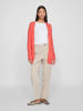 Vila Feinstrick Basic Cardigan Stretch mit Taschen VIRIL in Neon Orange