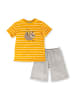 Sigikid Shorty Pyjama Kinder Schlafanzug in gelb/grau