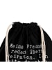 Mr. & Mrs. Panda Jutebeutel Meine Freunde reden übers... mit Spruch in Schwarz