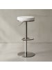 KADIMA DESIGN Barhocker ELBE | Höhenverstellbar, Gepolstert, Triangel-Fuß, 110kg in Weiß