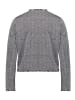 BETTY & CO Jerseyjacke mit Fransen in Schwarz/Grau