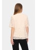 SAINT TROPEZ Kurzarm-Bluse ZannaSZ Gerade Passform in Creme