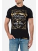 Boxeur des Rues T-Shirt Printed Round in Black-Gold