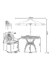 Beliani 6-tlg Gartentisch Set SALENTO in Braun/Beige