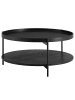 home24 home24 Couchtisch aus Holzwerkstoff in Schwarz - 82 x 82 x 40 cm in Eiche Schwarz