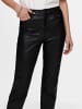 ONLY High WaistPU Kunstleder Hose Stretch Pants Beschichtet ONLEMILY in Schwarz