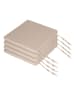 relaxdays 4 x Stuhlkissen in Beige - 40 x 40 cm