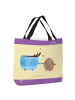 Mr. & Mrs. Panda Tote Bag Kaffee Bohne ohne Spruch in Gelb Pastell