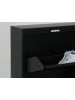 ebuy24 Schuhschrank Pisa Schwarz 100 x 16 cm