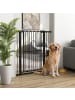 Pawhut Hunde Türschutzgitter Schwarz 76-104B x 94H cm